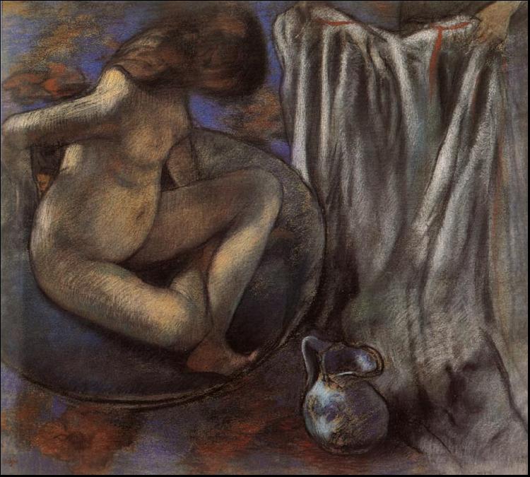 Edgar Degas Woman in the Tub oil painting image